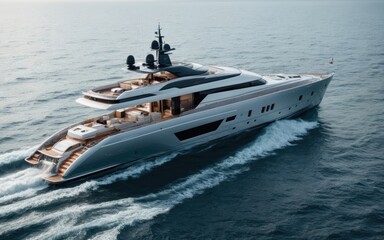 Fototapeta premium luxury yacht in the sea