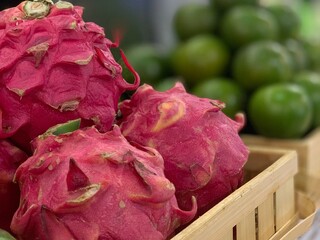 dragon and avocado fruits
