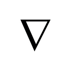 The nabla symbol, inverted pyramid, inverted delta. 
