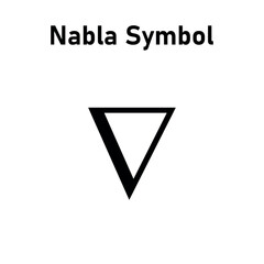 The nabla symbol, inverted pyramid, inverted delta.  - obrazy, fototapety, plakaty