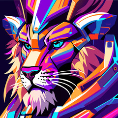 Naklejka premium lion logo