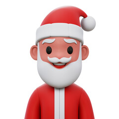 Santa Claus 3D Avatar Transparent Background