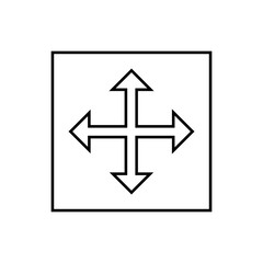 Spread Icon. Expansion, Distribute Symbol - Vector.     