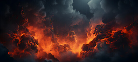 Ai orange smoke waves cloud background. elegant wavy vector background