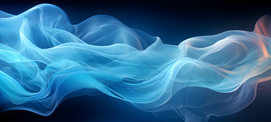 Fototapeta na wymiar Dark blue paper waves abstract banner design. Elegant wavy vector background
