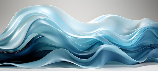 Dark blue paper waves abstract banner design. Elegant wavy vector background
