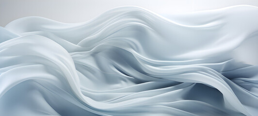 Fototapeta premium light gray paper waves abstract banner design. Elegant wavy vector background