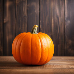 pumpkin on wooden table