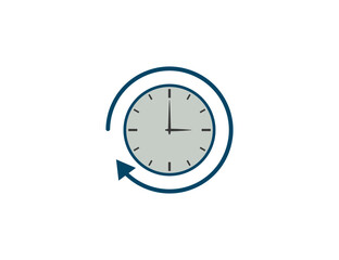 Overtime, time icon. Vector illustration.