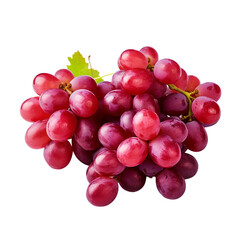 Fototapeta premium Untitled Bunches of fresh ripe red grapes on a transparent background