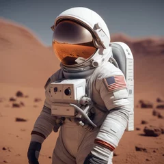 Fototapeten astronaut in mars. astronaut walk on mars. astronaut in mars. astronaut walk on mars. astronaut in space. elements of this image furnished by nasa © Shubham