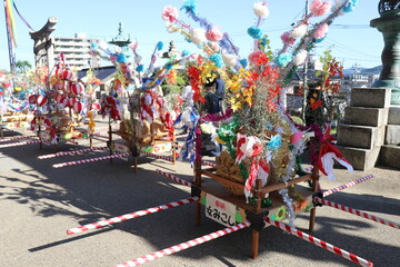 山﨑八幡宮秋季例大祭、山崎八幡宮、秋、祭り、2023年、山車、本山神事