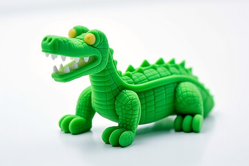 Fototapeta premium toy Crocodile isolated on white