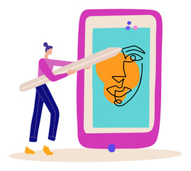 hand holding a mouse ,cartoon vector illustration,people vector illustrations,graphic and web design and development, social media, creative process, app development, 