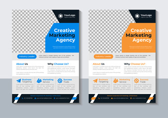 Business Flyer Design, Corporate Professional Flyer Template, Marketing, Annual Report, layout, Vector illustrator