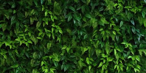 Fototapeta na wymiar photo of green leaves spreading evenly across the fence. generative AI