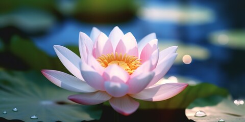 beautiful lotus flower. generative AI