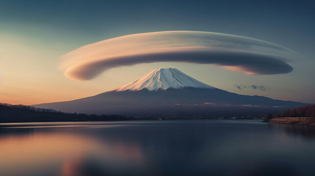 おもしろ雲と富士山10