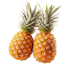 Fototapeta premium Untitled desiRipe pineapple fruits isolated on a transparent background