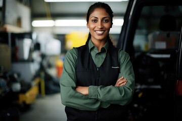 portrait of a working woman. Women's History Month