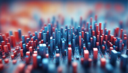 Obraz premium Abstract futuristic city concept technology background, smart city, high-tech, information technology, 