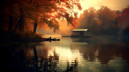 Autumn Lake Scenery