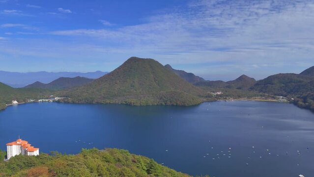 榛名山のドローン映像・群馬県高崎市・日本の風景