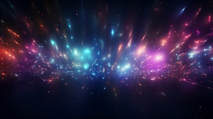 Cosmic background with colorful laser lights - perfect for a digital wallpaper