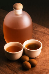 Ready-to-drink Japanese style plum fermented liquor.
