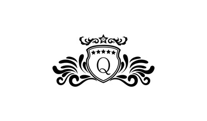 Obraz premium Luxury Retro Elegant Logo Q