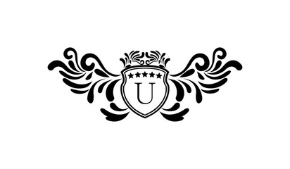 Luxury Retro Elegant Logo U
