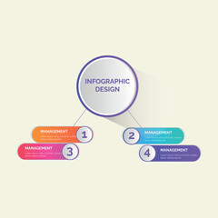 Fototapeta premium Vector modern, eye-catching, minimal and professional infographic design template.