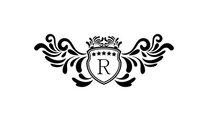 Luxury Retro Elegant Logo R