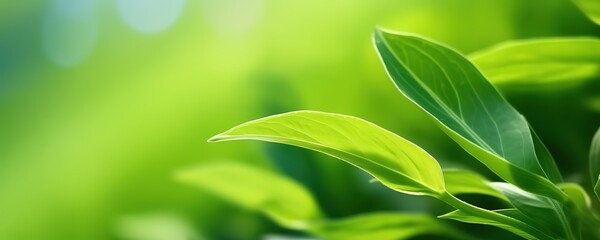 Obraz premium green leaves background. generative AI