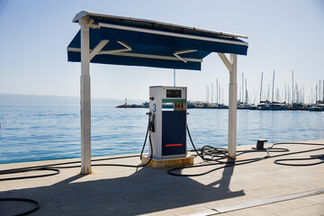 pump and refueling station for boats and ships