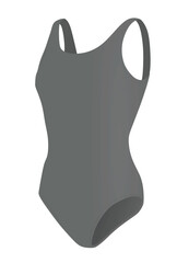 Grey swim suit. vector illustration