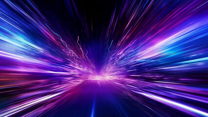 High Speed Technology Concept Illuminated, Captivating Light Abstract Background, Modern Digital Innovations and Futuristic Designs