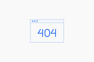  error 404 illustration in flat style design. Vector illustration.
