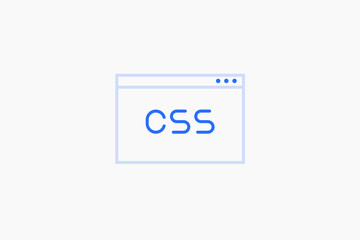 css coding illustration in flat style design. Vector illustration.
