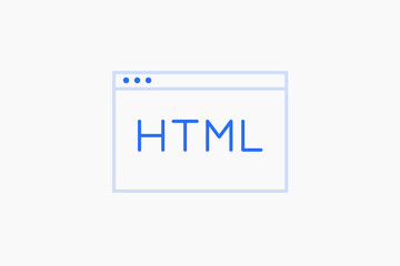  html coding illustration in flat style design. Vector illustration.
