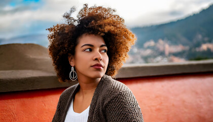 african descendant woman smiling