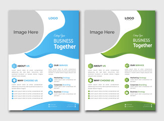 Modern design template for business Flyer in A4 with colorful concepts advertise, advertise, publication Modern Business flyer layout vector design