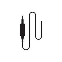 AUX icon. Audio cable icon. Aux sign. Audio cable sign. DJ cable symbol. Aux symbol vector pictogram flat sign design. UX UI icon