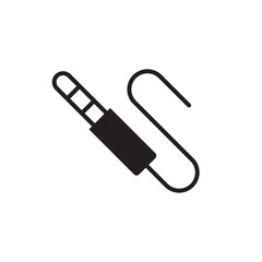 AUX icon. Audio cable icon. Aux sign. Audio cable sign. DJ cable symbol. Aux symbol vector pictogram flat sign design. UX UI icon