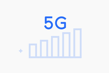  5g internet illustration in flat style design. Vector illustration.
