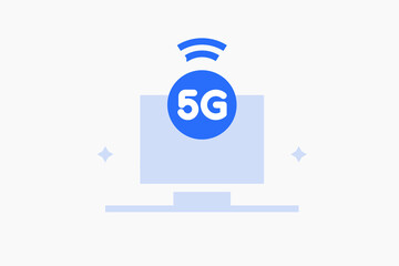 5g internet illustration in flat style design. Vector illustration.
