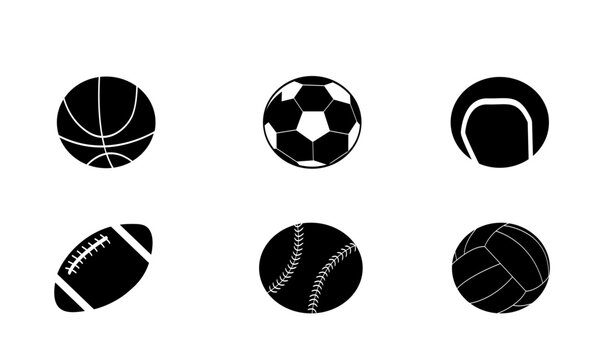 sport balls silhouettes