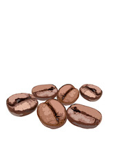 coffee beans isolated on white