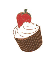 cake with strawberry