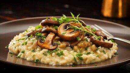 Creamy Mushroom Risotto with Parmesan